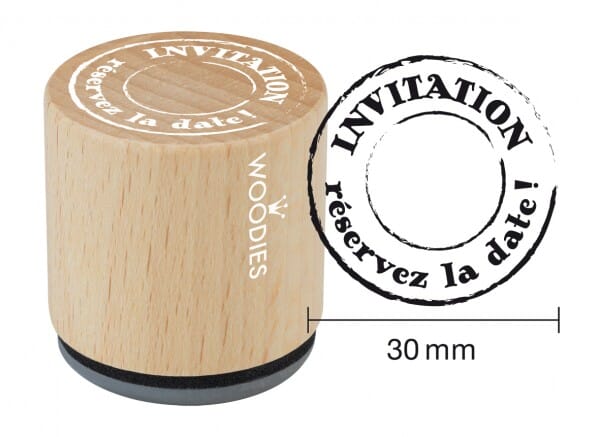 Woodies tampon Invitation - réservez la date