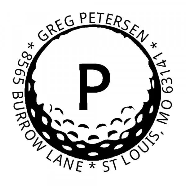 Tampon monogramme rond - Golf 