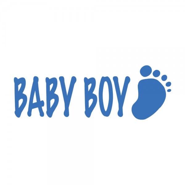 Tampon bébé rectangulaire en bois - Baby Boy