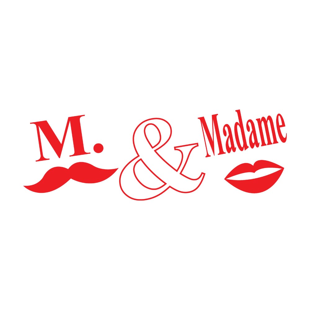 Tampon "M. & Madame" en bois tamponsbureau.fr