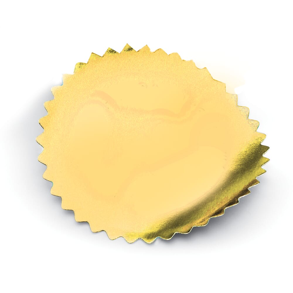 Étiquettes dorées pour pinces à sec