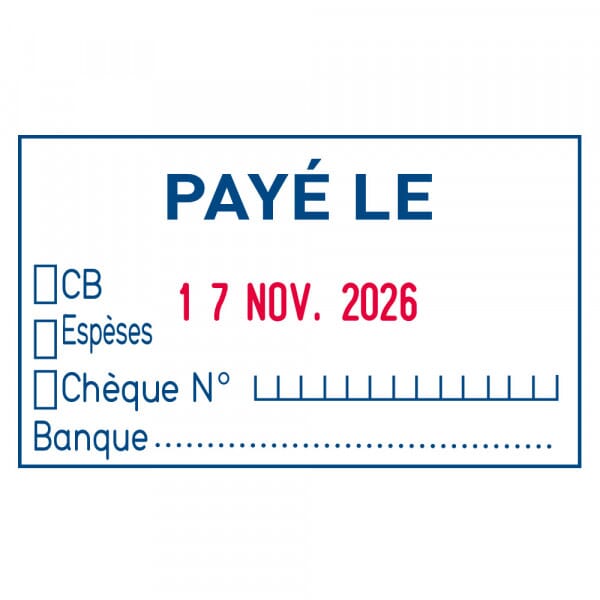 Trodat Professional Line dateur 5460L20 "Payé le ... Banque"