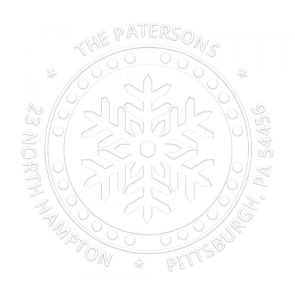 Pince à gaufrer monogramme ronde - Flocon de neige en hiver