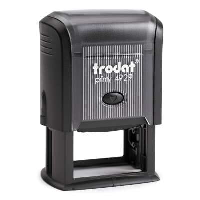 Trodat Printy 4612 Tampon Encreur Professionnel à Personnaliser - Empreinte 12mm Offerte (Bleu)